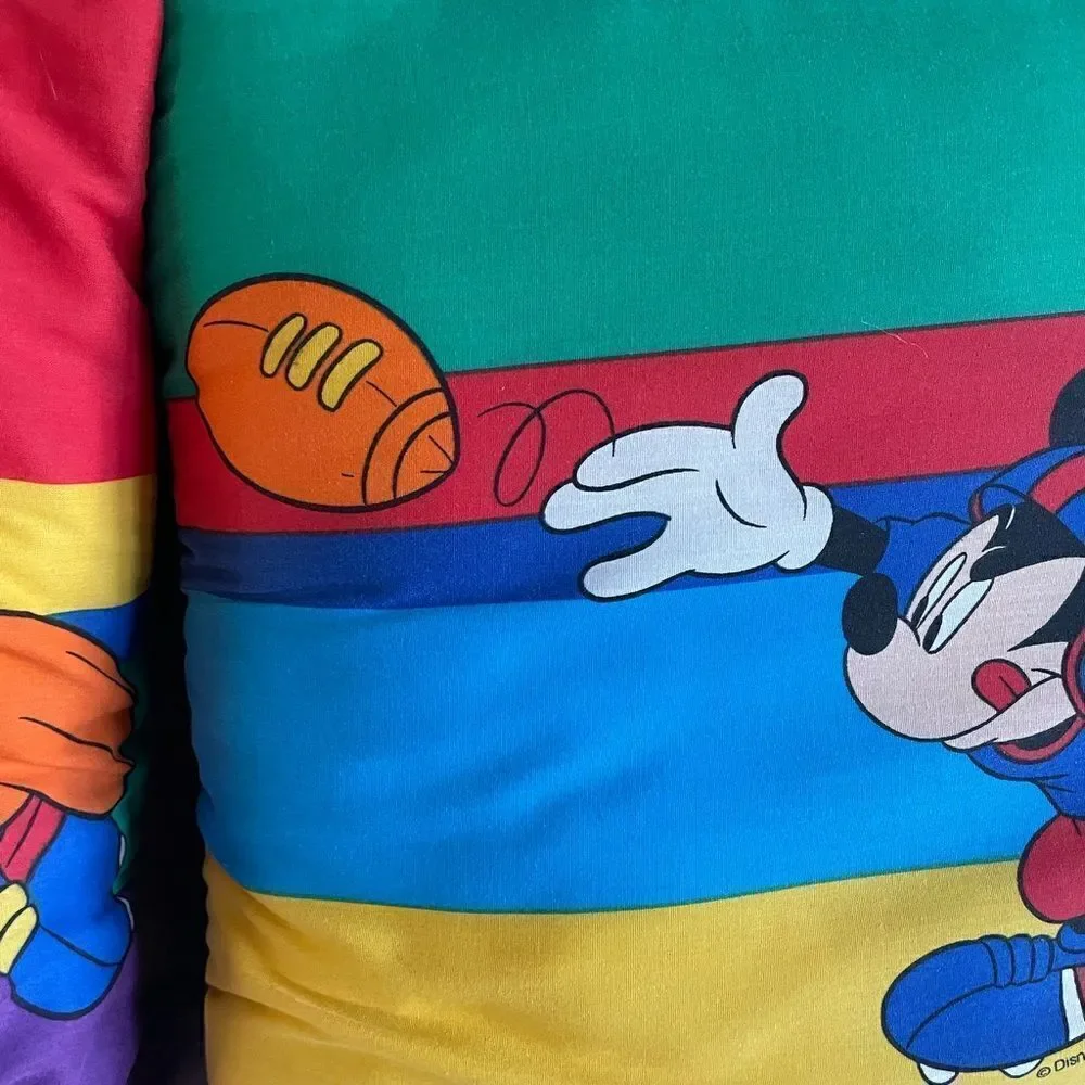 Disney Vintage Goofy Mickey Sports Themed Pillows 18x18!